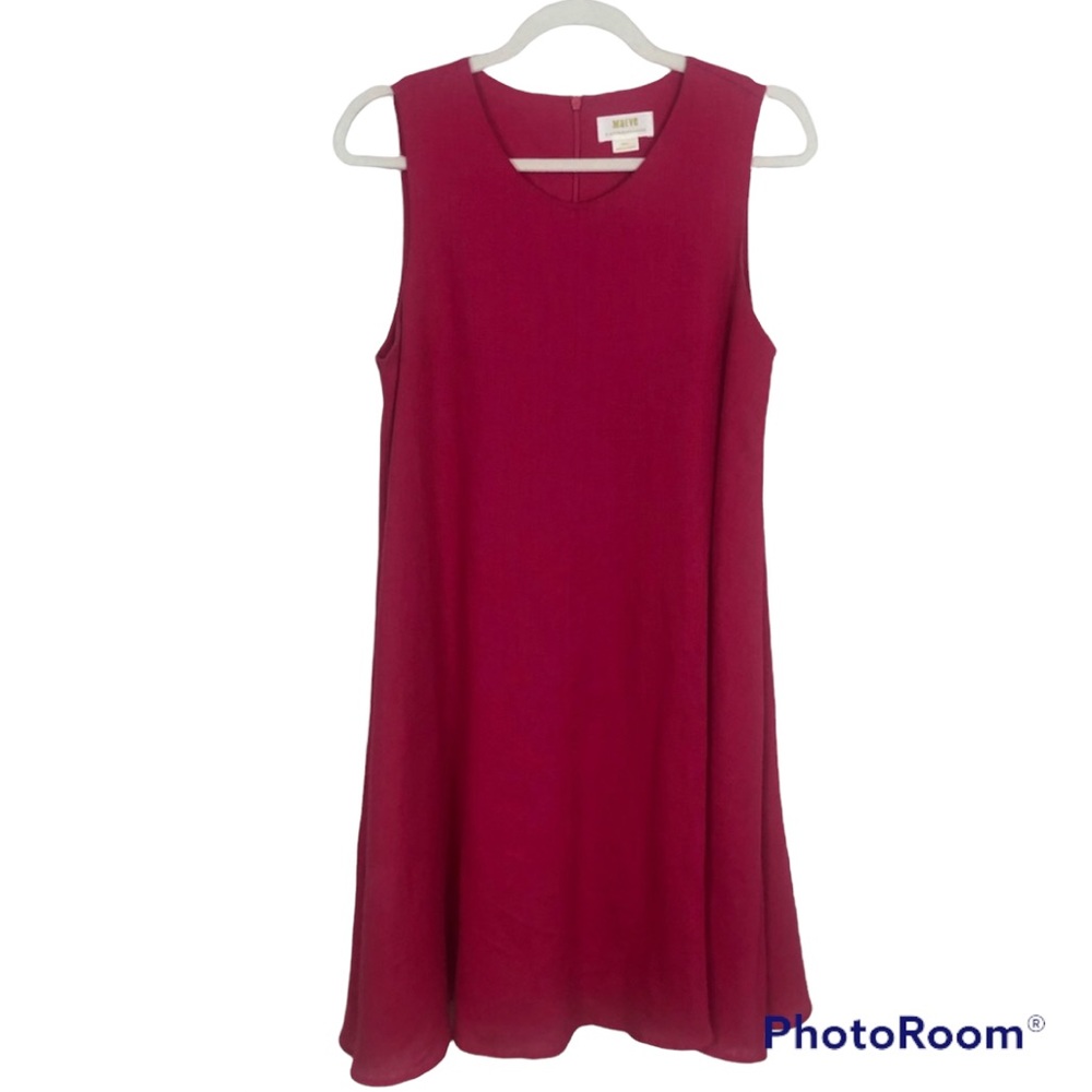 ANTHROPOLOGIE Maeve Melbourne Pink Linen Dress Size Small